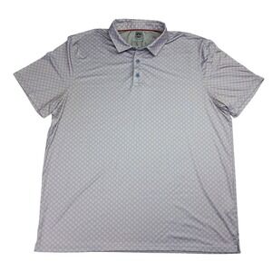 Flag & Anthem MadeFlex Mens XL Polo‎ Shirt Blue Pink Agave Print M-COREKT2019